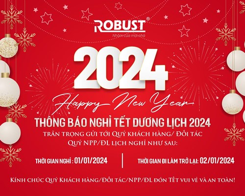 THÔNG BÁO LỊCH NGHỈ TẾT DƯƠNG LỊCH 2024