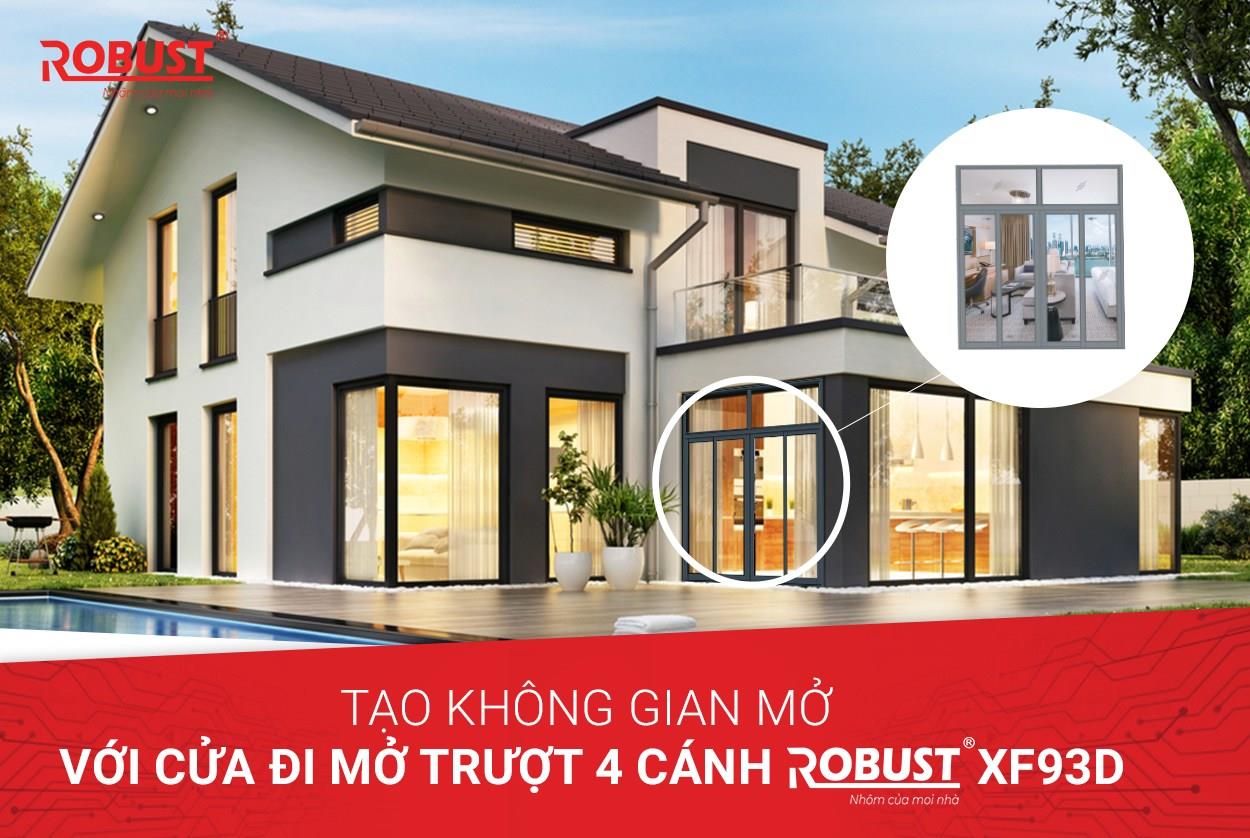 Cửa đi 4 cánh mở trượt XF93D