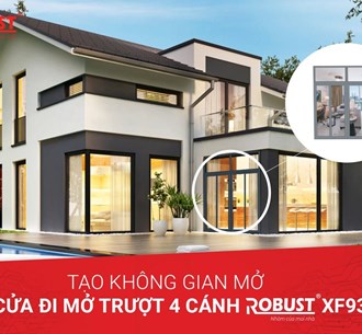 Cửa đi 4 cánh mở trượt XF93D